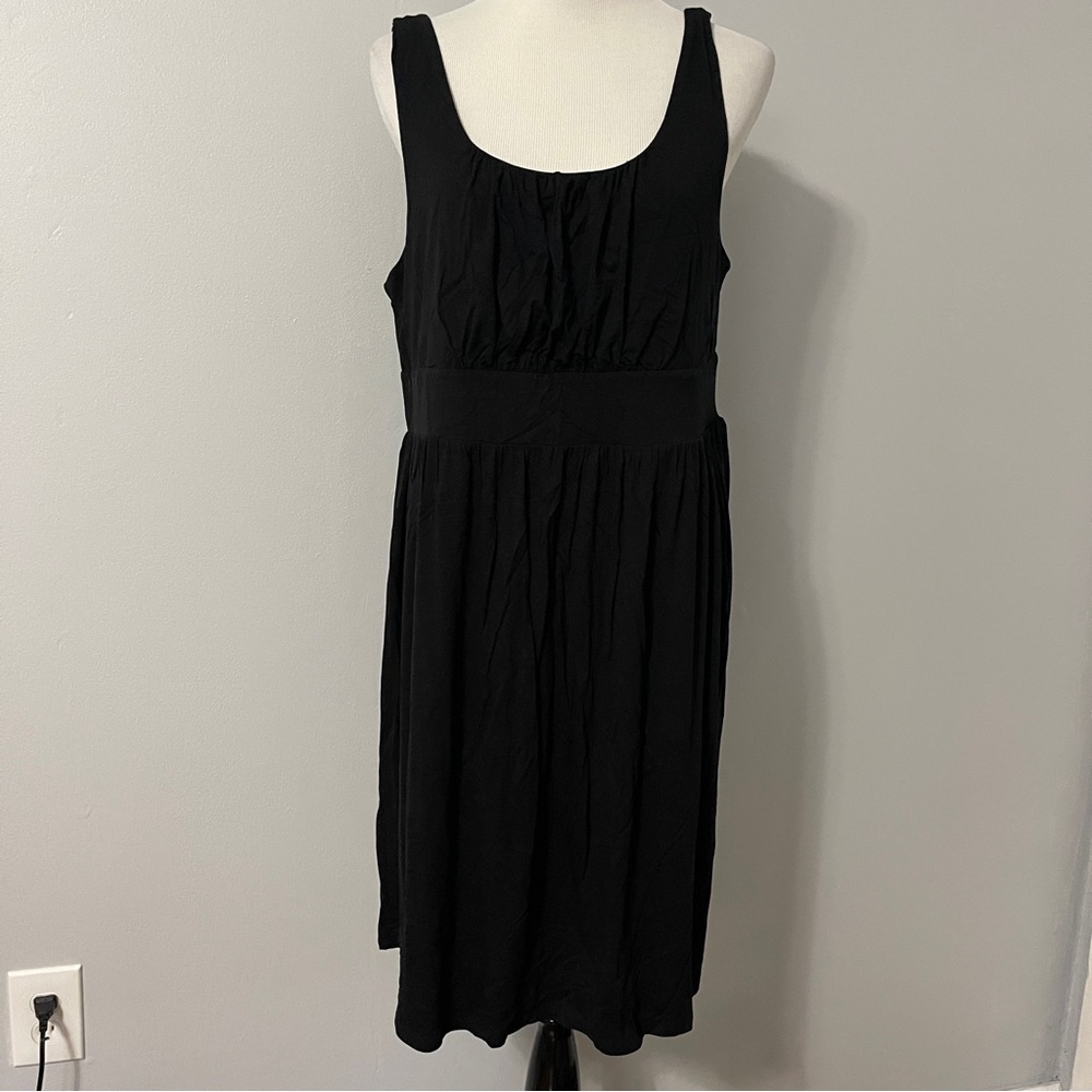 Merona Black Ruched Midi Sundress